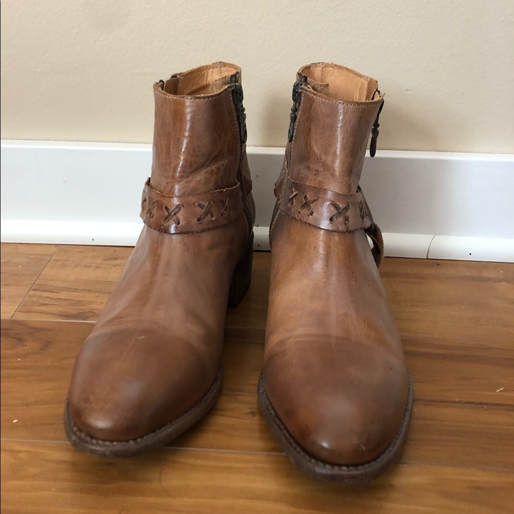 Bed Stu Cobbler Series Blush-toned Leather Boots